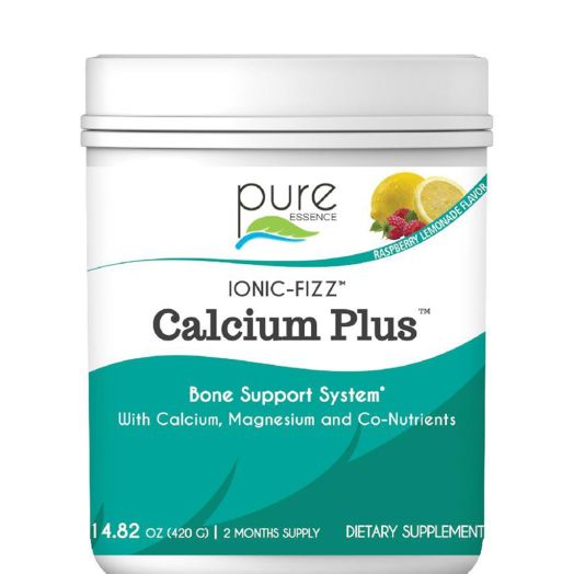 Pure Essence Ionic-Fizz Calcium Plus - Raspberry Lemonade Flavor - 14.82 oz (420 Grams)