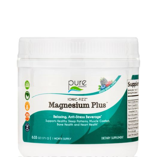 Pure Essence Ionic-Fizz Magnesium Plus, Mixed Berry Flavor - 6.03 oz (171 Grams)