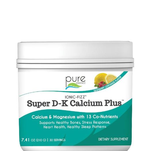Pure Essence Ionic-Fizz Super D-K Calcium Plus, Raspberry Lemonade Flavored - 7.41 oz (210 Grams)