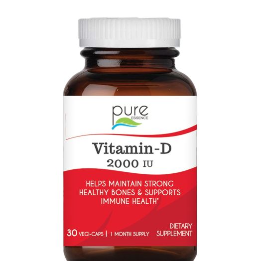 Pure Essence Vitamin-D 2000 IU - 30 Vegi-Caps