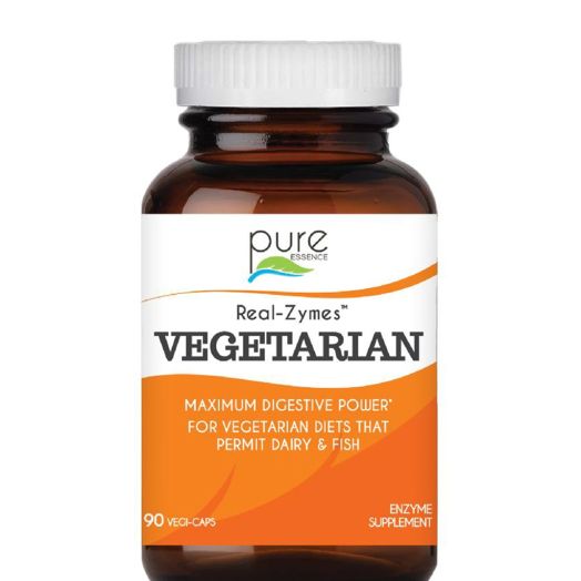 Pure Essence Real-Zymes Vegetarian Digestive Enzymes - 90 Vegi-Caps