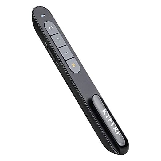 KTPYRP Presentation Clicker, PowerPoint Clickers, Wireless Presenter Remote, RF 2.4G Hz 100FT USB PPT Slide Remote Control with Clip for Presentations, Pet Cat Dog Lazer Pointer for Laptop