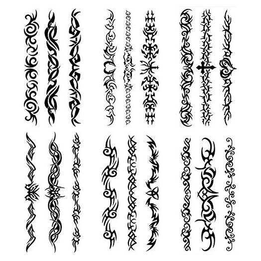Yesallwas 6 Sheets Mix Tribal Temporary Tattoo Body Sticker, 9cmX 19cm