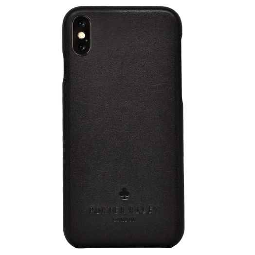 Porter Riley - Leather Case for iPhone X/iPhone Xs. Premium Genuine Leather Slimline Back Case (Black)
