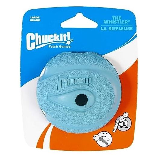 Chuckit The Whistler Ball Dog Toy, Large (3 Inch Diameter) for Dogs 60-100 lbs, Pack of 1