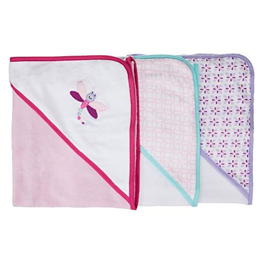 Luvable Friends Unisex Baby Cotton Terry Hooded Towels, Dragonfly, One Size