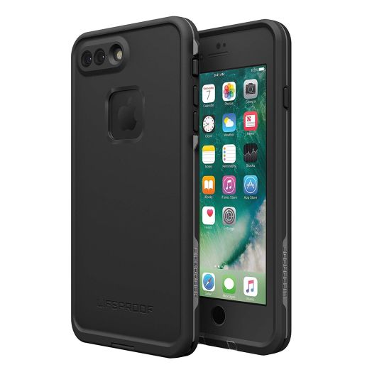 Lifeproof FRE SERIES Waterproof Case for iPhone 7 Plus (ONLY) - Retail Packaging - ASPHALT (BLACK/DARK GREY)