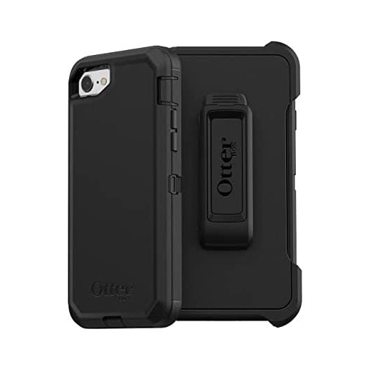 OtterBox DEFENDER SERIES Case for iPhone SE (3rd and 2nd gen) and iPhone 8/7 - Retail Packaging - BLACK