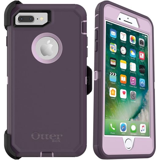 OTTERBOX DEFENDER SERIES Case for iPhone 8 PLUS & iPhone 7 PLUS (ONLY) - Retail Packaging - PURPLE NEBULA (WINSOME ORCHID/NIGHT PURPLE)