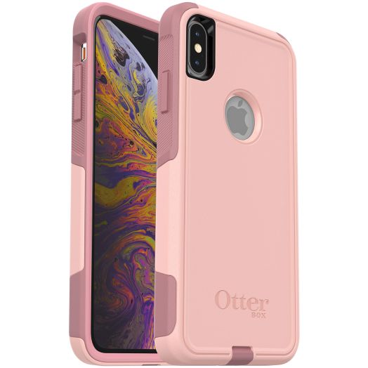 OTTERBOX COMMUTER SERIES Case for iPhone Xs Max,Polycarbonate,Lightweight - Retail Packaging - BALLET WAY (PINK SALT/BLUSH)