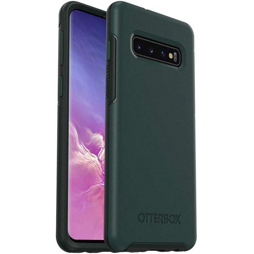 OtterBox SYMMETRY SERIES Case for Galaxy S10 - Polycarbonate, Shock-Absorbent, Retail Packaging - IVY MEADOW (TREKKING GREEN/SCARAB)