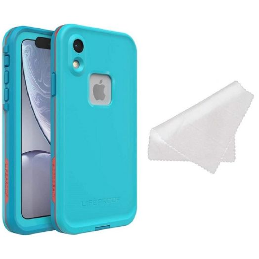 LifeProof FRE Series Waterproof Case for iPhone XR (Only) - with Cleaning Cloth - Non-Retail Packaging - Boosted (Blue Atoll/Hawaiian Ocean/Emberglow)