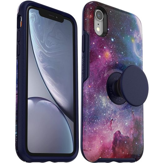 OtterBox + PopGrip Symmetry Series Case for Apple iPhone XR - Blue Nebula