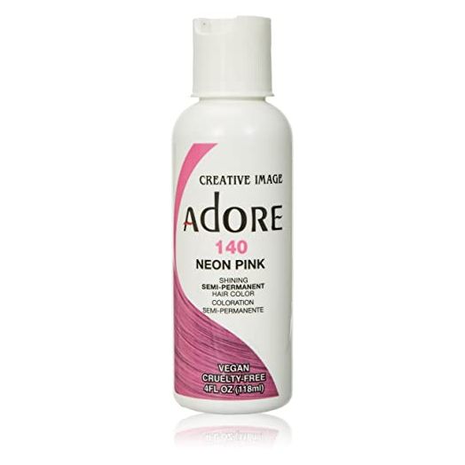 Adore Semi-Permanent Haircolor #140 Neon Pink 4 Ounce (118ml)