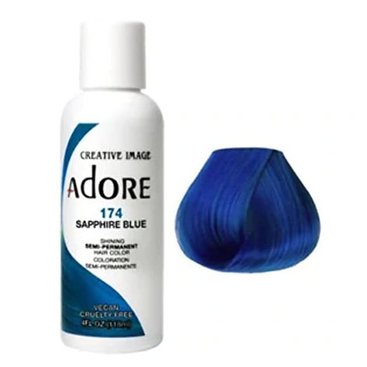 Adore Semi Permanent Haircolor, #174 Sapphire Blue, 4 Fl Oz