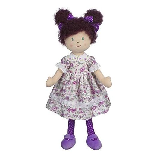 Ganz 20" Sophia Rag Doll with Purple Floral Dress