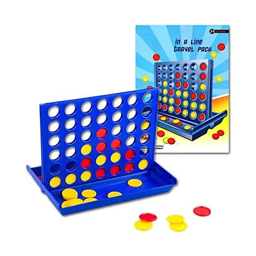 Pup Go 4 in a Row Game, 6 Spare Discs Included, Travel Size Board Game