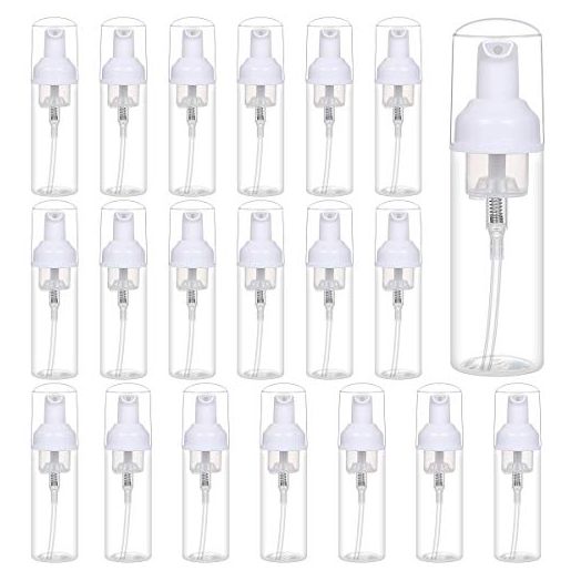 24 Pcs Foam Pump Bottle Dispenser Refillable 2oz/60ml for Hand Soap Shampoo Lash Cleanser Packaging Liquid Cleaning