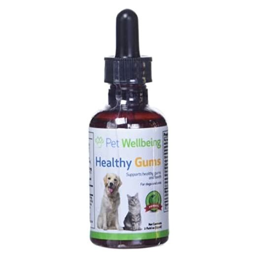Pet Wellbeing - Healthy Gums for Dogs - Natural Supplement for Healthy Gums, Teeth and Breath Against Dog Gingivitis - 2oz (59ml).