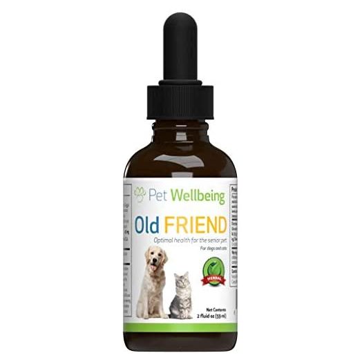 Pet Wellbeing - Old Friend for Senior Dogs - Natural Support for an Aging Immune System & Joint Mobility in Older Canines - 2oz (59ml)