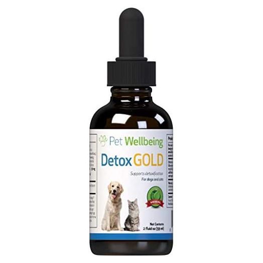 Pet Wellbeing - Detox Gold for Cats - Natural Support for Immune System Detox for Felines - 2oz (59ml)