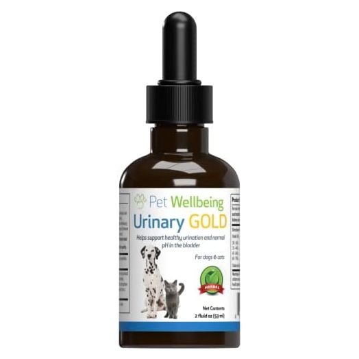 Pet Wellbeing - Urinary Gold for Cats - Natural Support for Feline Urinary Tract Health - Bladder Infections in Cats UTI 2oz (59ml)