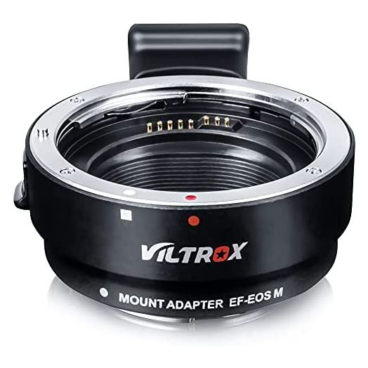 VILTROX EF-EOS M Lens Mount Auto Focus Adapter, Compatible with Canon EF/EF-S Lens to Canon EOS M (EF-M Mount) Mirrorless Camera Body EOS M100 M50 M3 M10 M6 M5