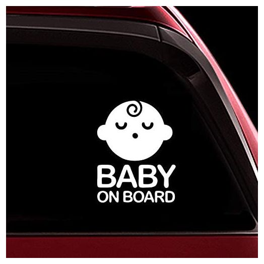 TOTOMO Baby on Board Sticker - Safety Caution Decal Sign Stickers for Cars Windows Bumpers - Sleeping Baby Boy ALI-020