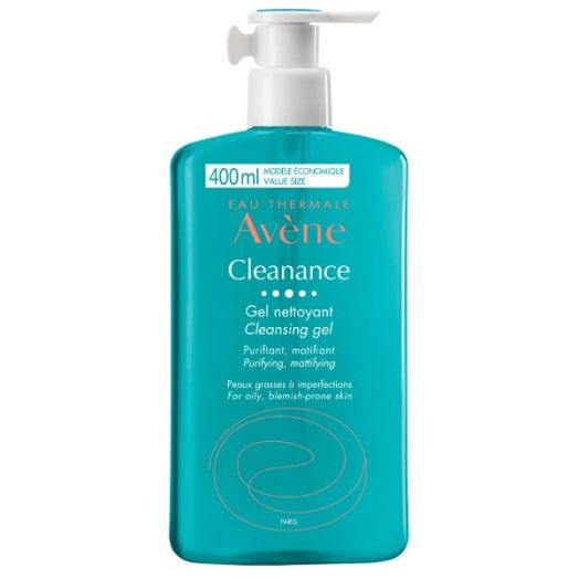 Eau Thermale Avene Cleanance Cleansing Gel Soap Free Cleanser for Acne Prone, Oily, Face & Body, Alcohol-Free