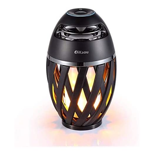 DIKAOU Led Flame Speaker, Torch Atmosphere Bluetooth Speakers&Outdoor Portable Stereo Speaker with HD Audio and Enhanced Bass,LED flickers Warm Yellow Lights BT4.2 for iPhone/iPad/Android