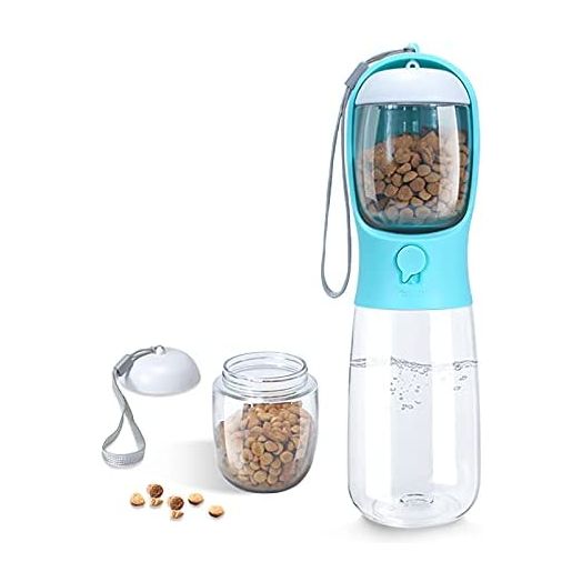AVELORA Dog Water Bottle,Portable pet Water Bottle with Food Container,Outdoor Portable Water Dispenser for Cat,Rabbit,Puppy and Other Pets for Walking,Hiking,Travel