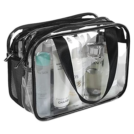 Auseibeely Clear Cosmetics Toiletry Bag, Large Waterproof Travel Bag