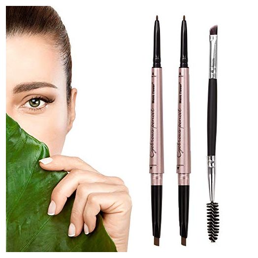 Eyebrow Pencil, Waterproof Eyebrow Makeup with Dual Ends, Professional Brow Enhancing Kit (2 Pack)