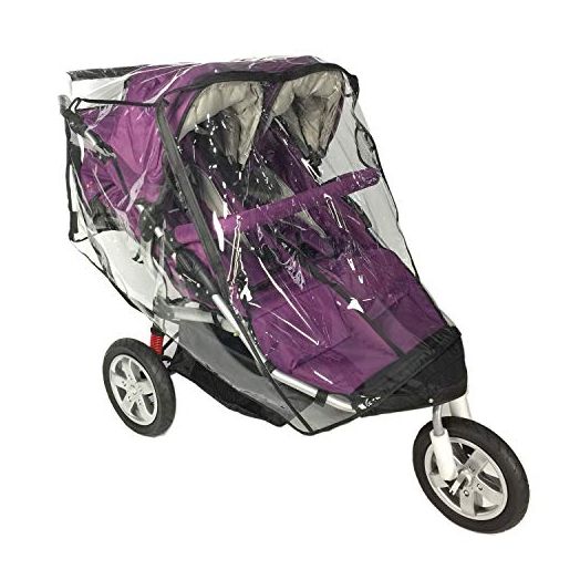 Rain Cover for Double Stroller,Universal Size Weather Shield for Side by Side Double Baby Stroller.