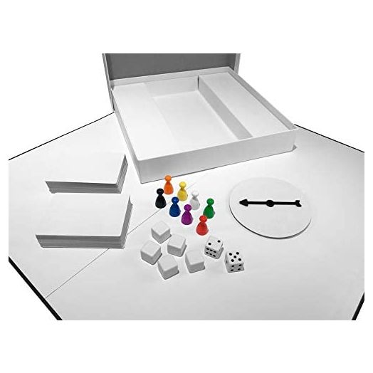 Apostrophe Games Create Your Own Board Game Set, DIY Game Kit with Blank Game Board, Game Pieces, Blank Cards