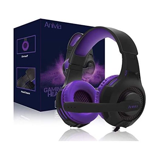 Anivia PS4 Headset PC Gaming Headsets for Xbox One - AH68 3.5mm Wire Over Ear Headphone with Mic, Volume Control, Noise Isolating Compatible with Playstation4, Laptop, PSP, MP3, Smartphones, Tablet