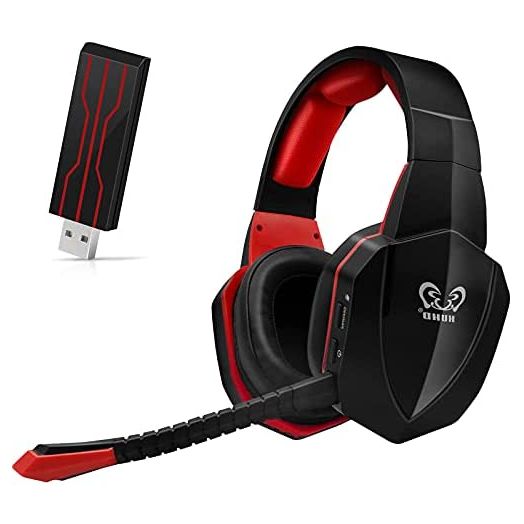 Wireless Gaming Headset for PS5 PS4 Nintendo Switch PC Laptop, Wireless Headset Over Ear 2.4GHz USB Connection Gaming Headphones