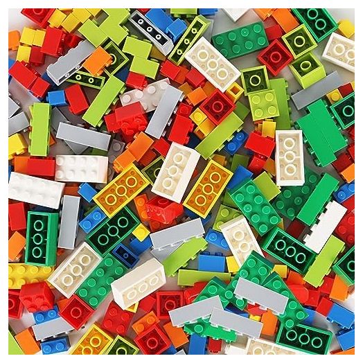 Classic Bulk Bricks, 1.1cm Higher Building Bricks Compatible with Lego baseplate, Classic Bulk Building Blocks in Random Color, Kids Creative Set, Mixed Shape