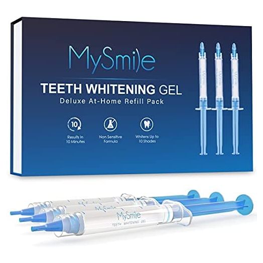 MySmile Teeth Whitening Gel Pen Refill Pack, 3 Non-Sensitive Teeth Whitening Pen