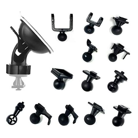 OctinPris Dash Camera Suction Cup Mount Dashcam Mounts Holder with 13 Ball Joints Adapter for Vehicle Video Recorder Windshield & Dashboard for Dash Car DVR Camera GPS