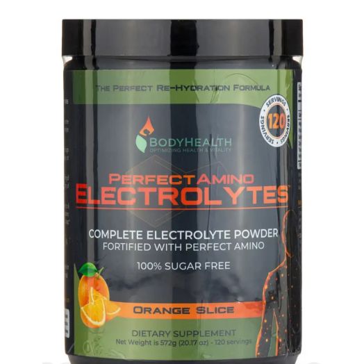 Body Health Perfect Amino Electrolytes, Orange Slice - 120 Servings (20.17 oz / 572 Grams)
