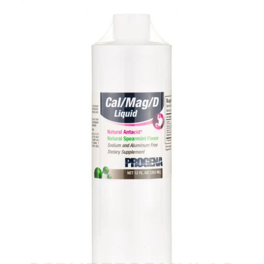 Progena Cal/Mag/D Liquid, Natural Spearmint Flavor - 12 fl. oz (355 ml)