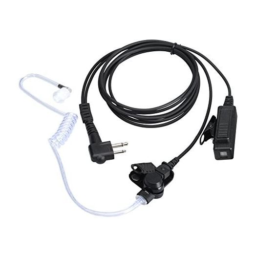 Earpieces for Motorola Walkie Talkies with Mic 2 Pin Acoustic Tube Headset and PPT for CP200 GP2000 XU1100 PRO1150 MU12 (1 Pack)