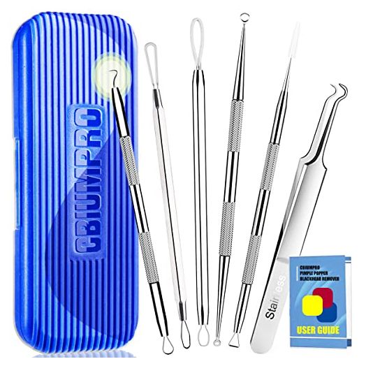 Blackhead Remover Tools, Pimple Popper Tool Kit, Professional Comedones Extractor Acne Removal Kit (6 Pack)