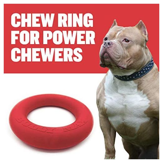 Bully Max Chew Ring Toy Long Lasting Dog Chew Toy for Power Chewers, Big Dogs, & Pit Bulls. Improves Mental Health, Keeps Dogs Busy for Hours.