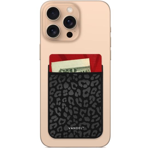 VANDEL Pocket – Stick-On Fabric Phone Wallet Stick On for Women, Cute Credit Card Holder for Phone Case, Stick On Back of Phone Fabric Sleeve for iPhone Pocket