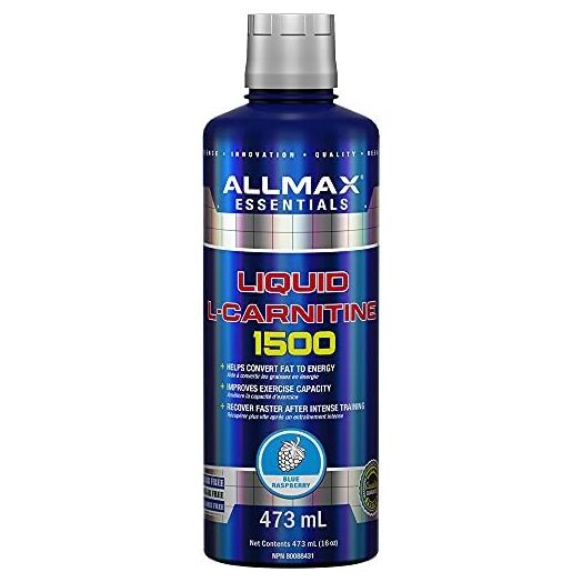 Liquid L-Carnitine 1500, Blue Raspberry, 16 oz (473 ml), ALLMAX Nutrition