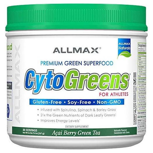 ALLMAX Nutrition Cytogreens Super Greens Powder with Spirulina, Spinach & Barley Grass