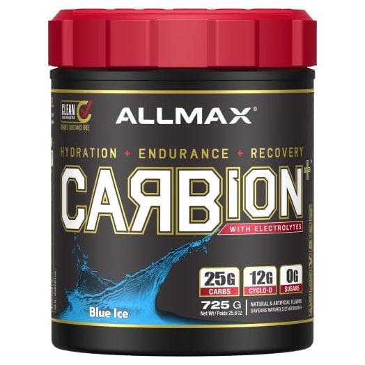 ALLMAX Nutrition CARBion+ with Electrolytes, Blue Ice, 25.6 oz (725 g)