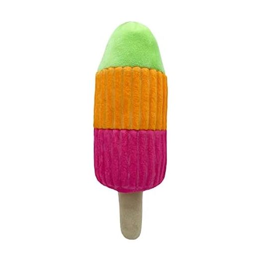 Huxley & Kent for Dogs | Sherbet Pop (Large) | Power Plush Dog Toy with Squeaker | Funny Dog Gift | Fun, Durable, and Safe | H&K Squeaky Dog Toys